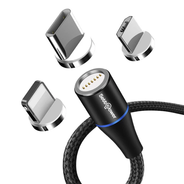 
3A Usb Cable Top2 Free shipping Settpower RSZ7 3 IN 1 Magnetic charging cable with 3 connectors data cable for mobile 