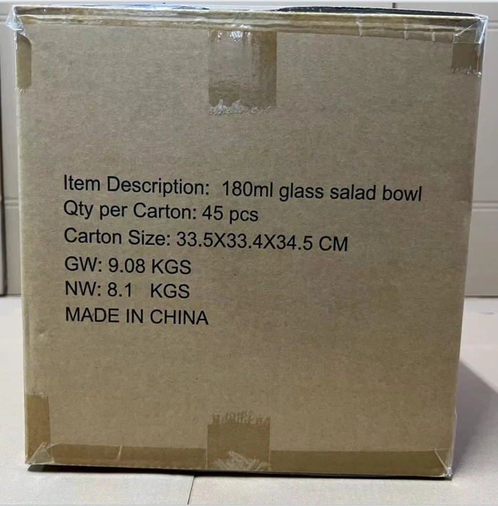 В наличии на складе 180 мл стеклянная миска для микроволновой печи чаша фруктов смешивания