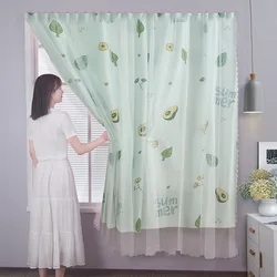 Magic sticks self-adhesive east install high shading hot style blackout curtain
