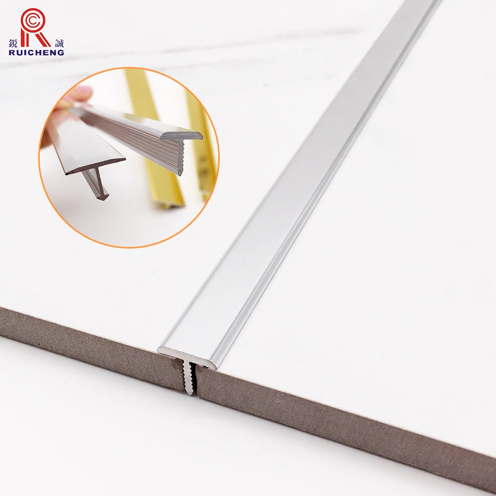 Building Material Covering Strip Anodised Aluminium Threshold T Bar Transition Trim For Tiles