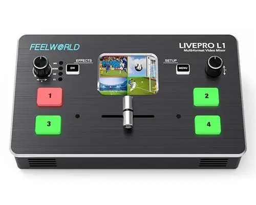 
Feelworld Livepro L1 Video Switcher Mixer 4 Inputs Multi camera for Live Stream VS BMD Devicewell 