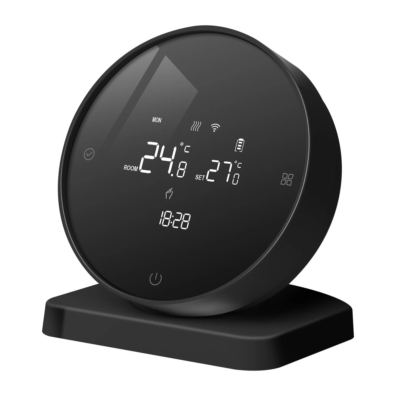 Beok RF wireless Tuya WiFi thermostat free potential dry contact touch screen gas boiler thermostat for heating