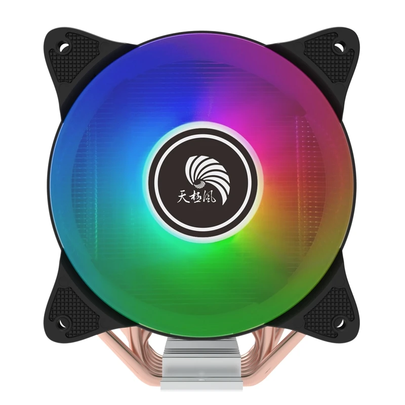 Computer CPU radiator TJ600 RGB CPU Air Cooler  RGB CPU Cooling Fan with 6 Heat Pipes