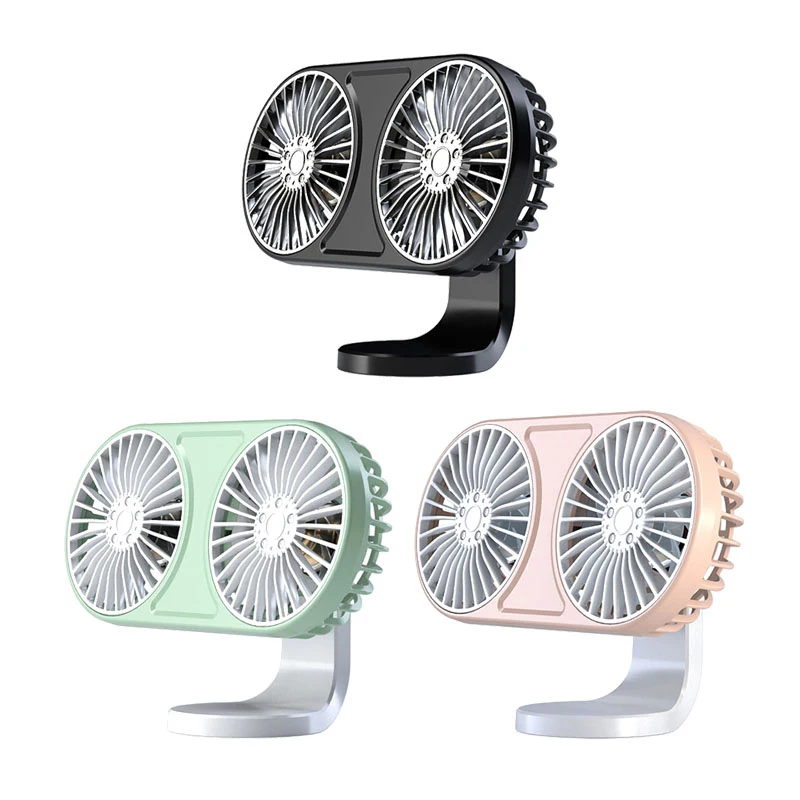Summer new products factory wholesale household desktop small fan USB small mini car silent double head electric fan