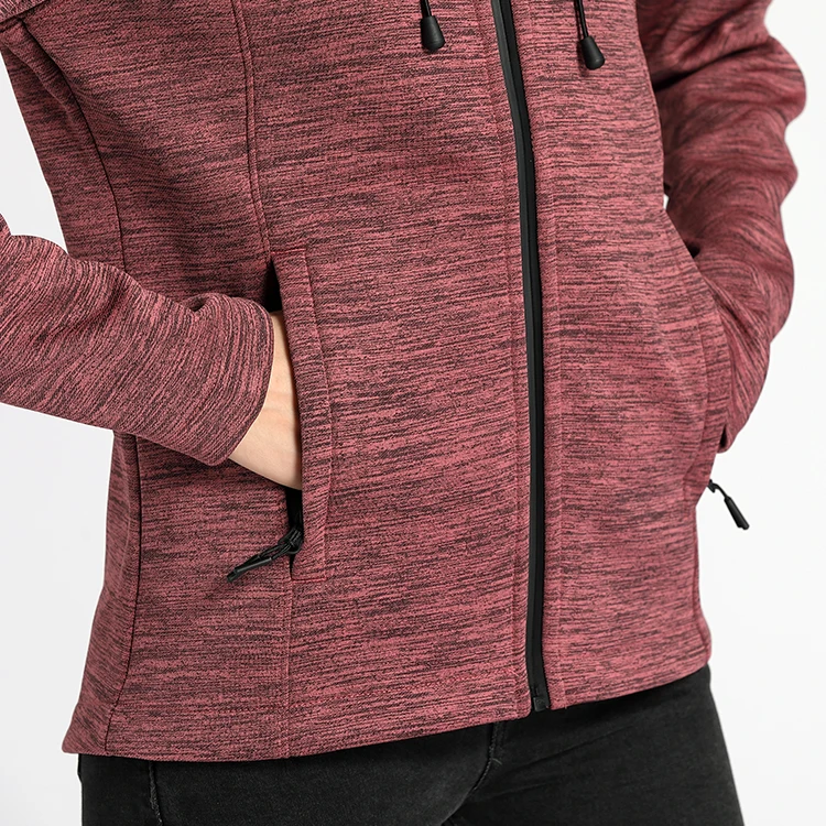 Уличные повседневные спортивные женские пальто из мельчатого флиса на заказ ветровка с капюшоном водонепроницаемая мягкая куртка