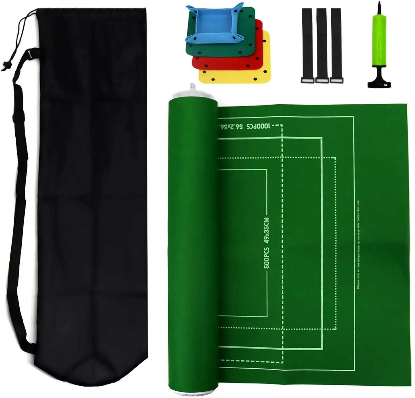 New design high quality felt puzzle roll mat roll up 1500 pieces felt puzzle mat