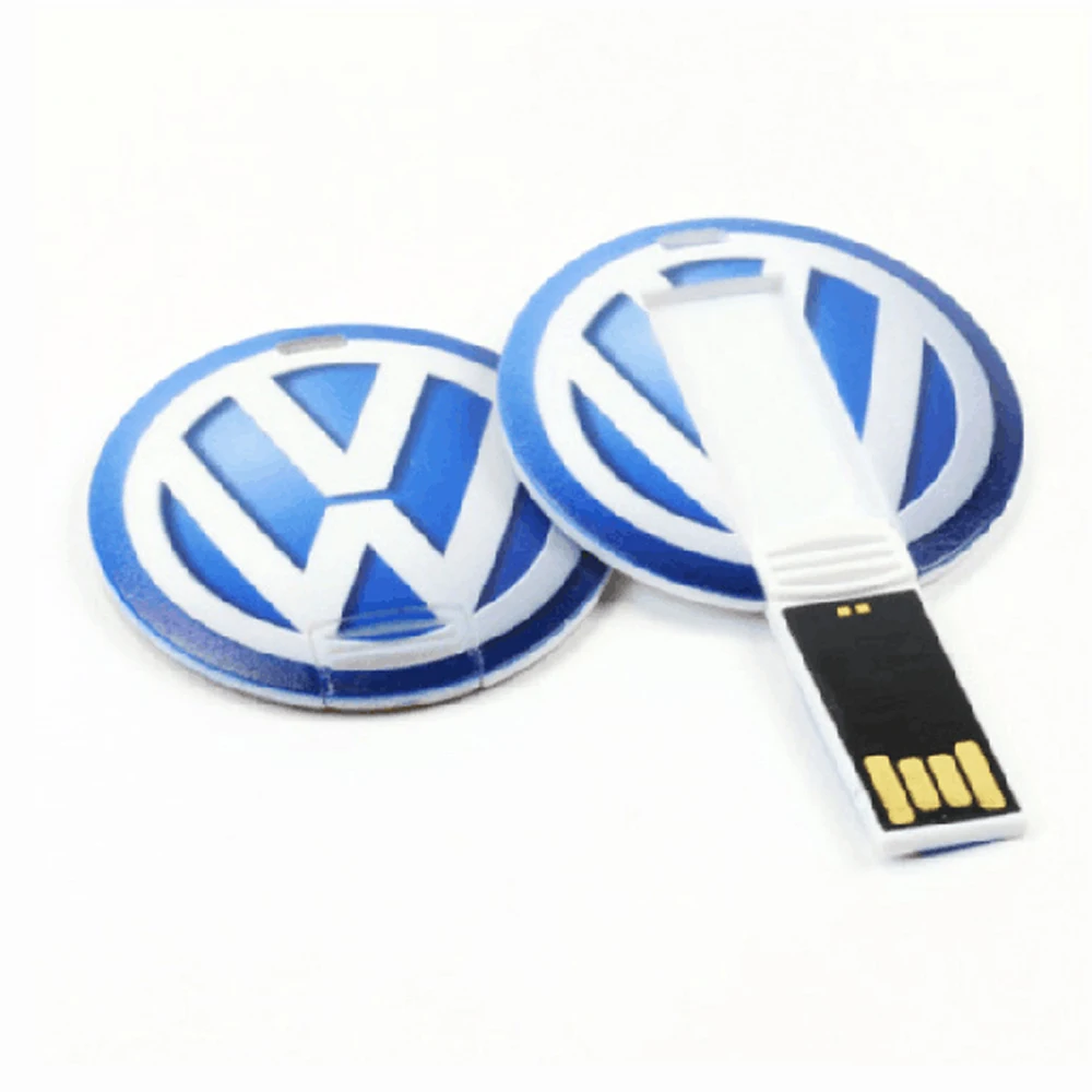Digibloom Custom Logo Round Shape Usb 2.0 3.0 8GB 16GB 32GB Business Credit Card USB Flash Card Pen Drive