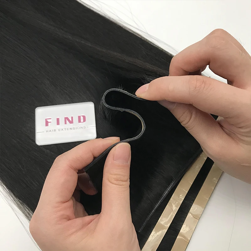 Гениальная лента Express Weft на методе naues Design nahtlose XO unsichtbare flache Schuss Loch Twin Tab Haarverlangerungen