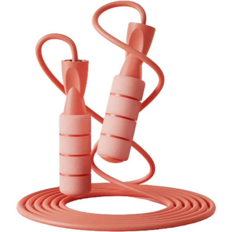 Professional Workout Gym Exercise Pink Foam Handle Skipping Rope