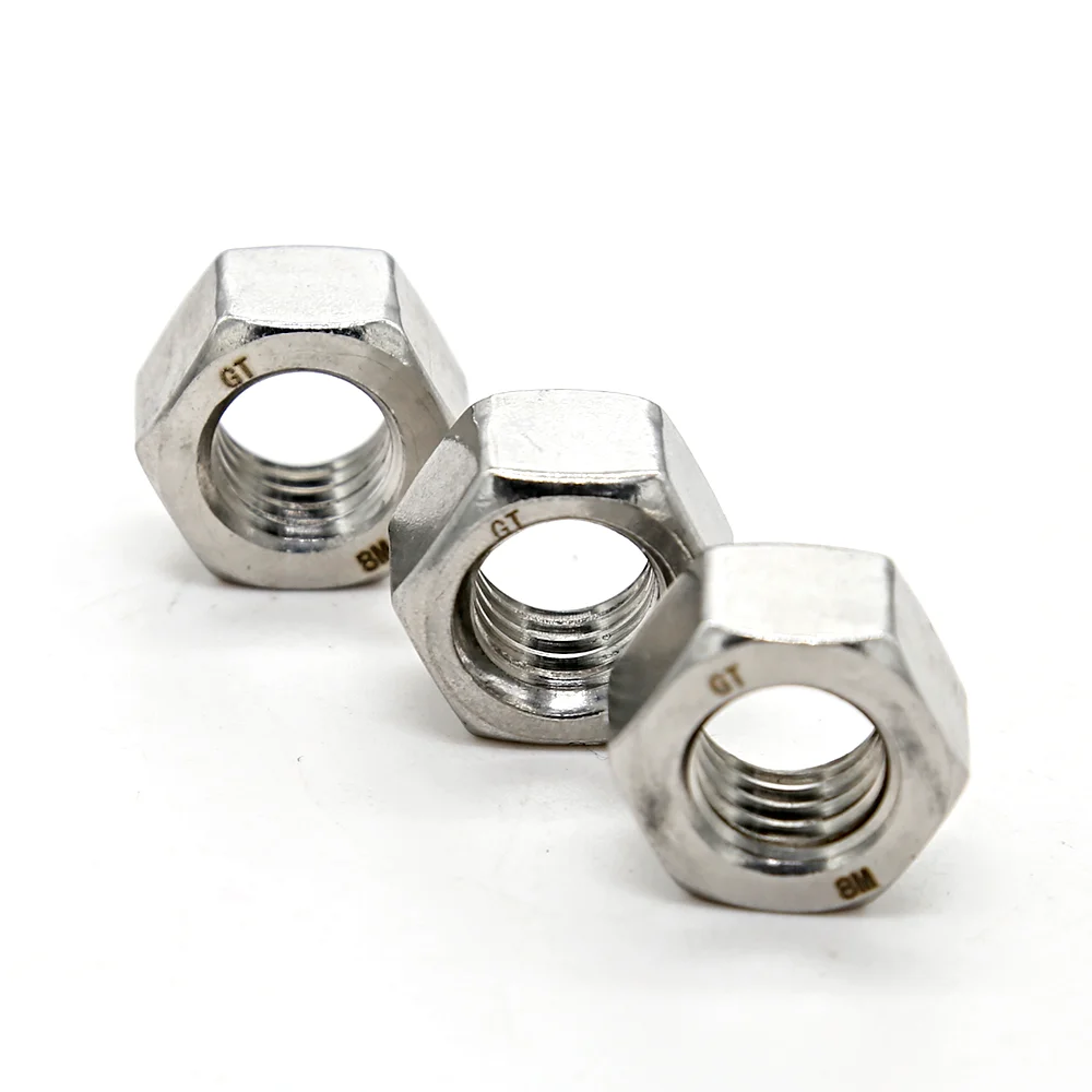 DIN 934 ASME B18.2.2 ASTM A194 2H/2HM 7/7M 8/8M with M20 M27 M36 or 1/4' 5/16' Hex Nut