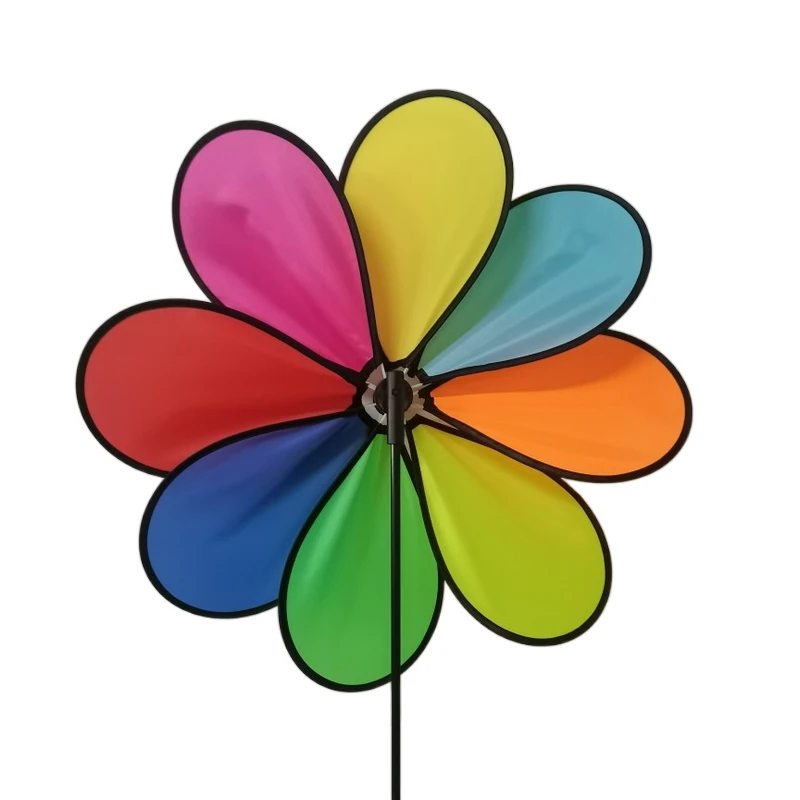 Outdoor Garden Park Pinwheel Decorative Single 8-color Removable Toy Windmill For Kids