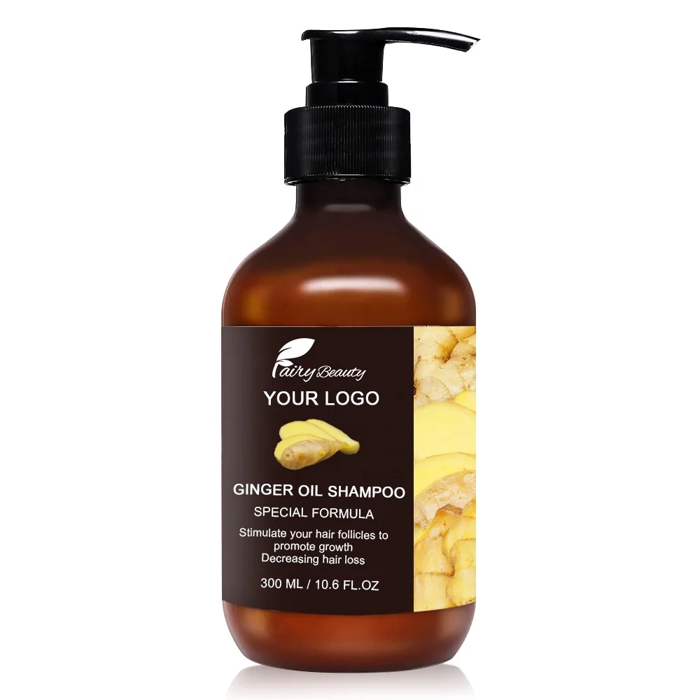 wholesale private label oil control natural ginger oil shampoo for thinning hair and hair loss