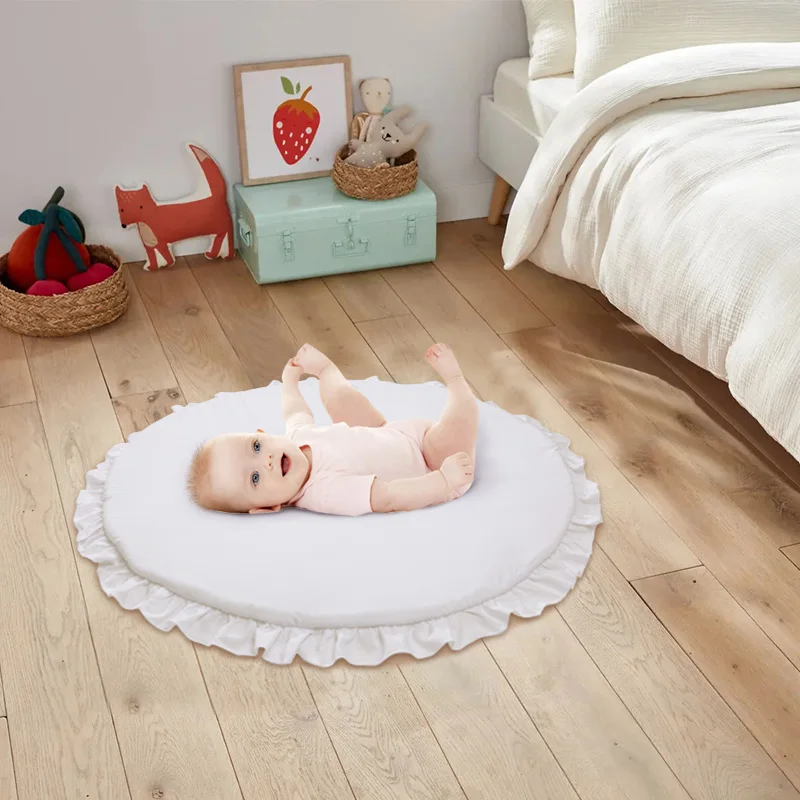 Honeymoon custom print cheap foldable kids yoga round sleeping activity child crawling gym playmat baby play mat for floor