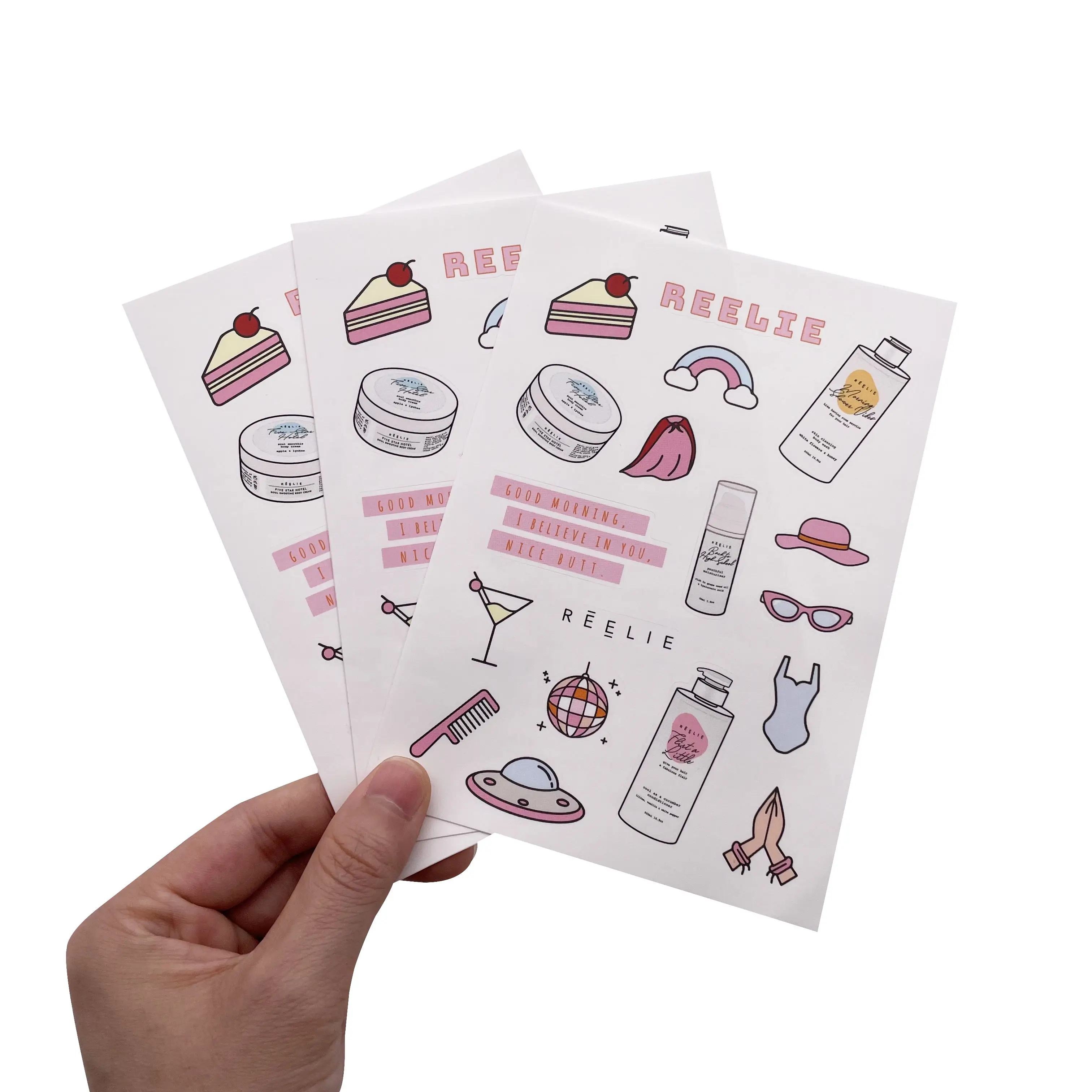High Quality No moq Custom Design Adhesive decorative sticker customized sticker sheet