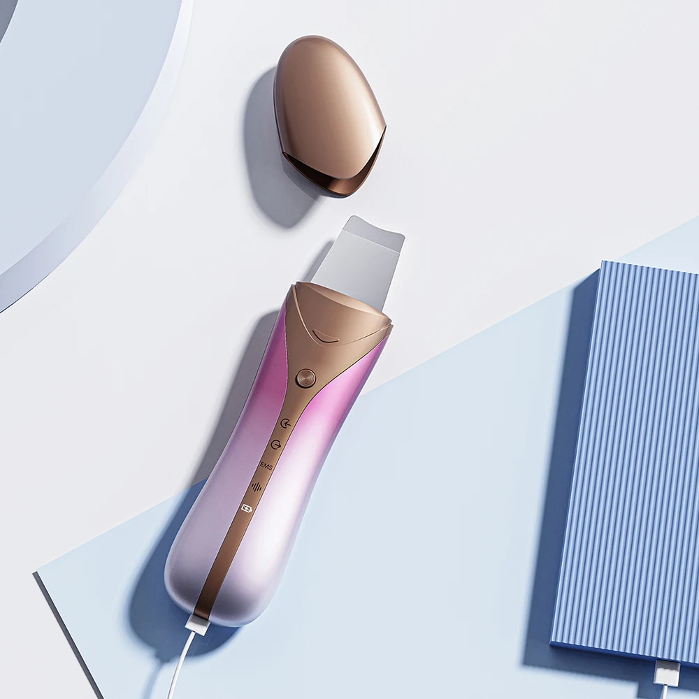 Wecomfy HYK-300 portable ultrasonic skin scrubber spatula wireless mini multifunction skin Peeling skin care device