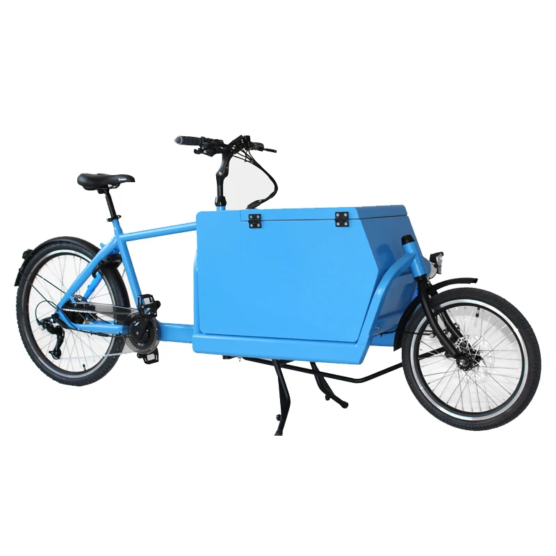 Long John 2 wheel electric cargo bike bicycle 250w rear motor for family use