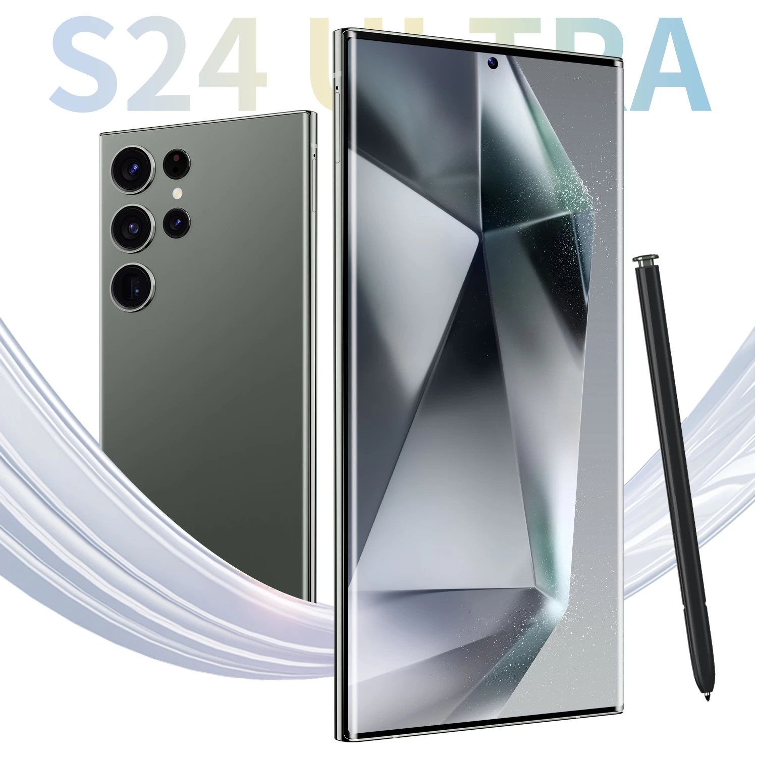 Hot Selling S24 Ultra Original 7.3 Inch 16gb+1tb 72mp+108mp Mobile Android14 Smartphone 10 Core Full Screen Cell Phones