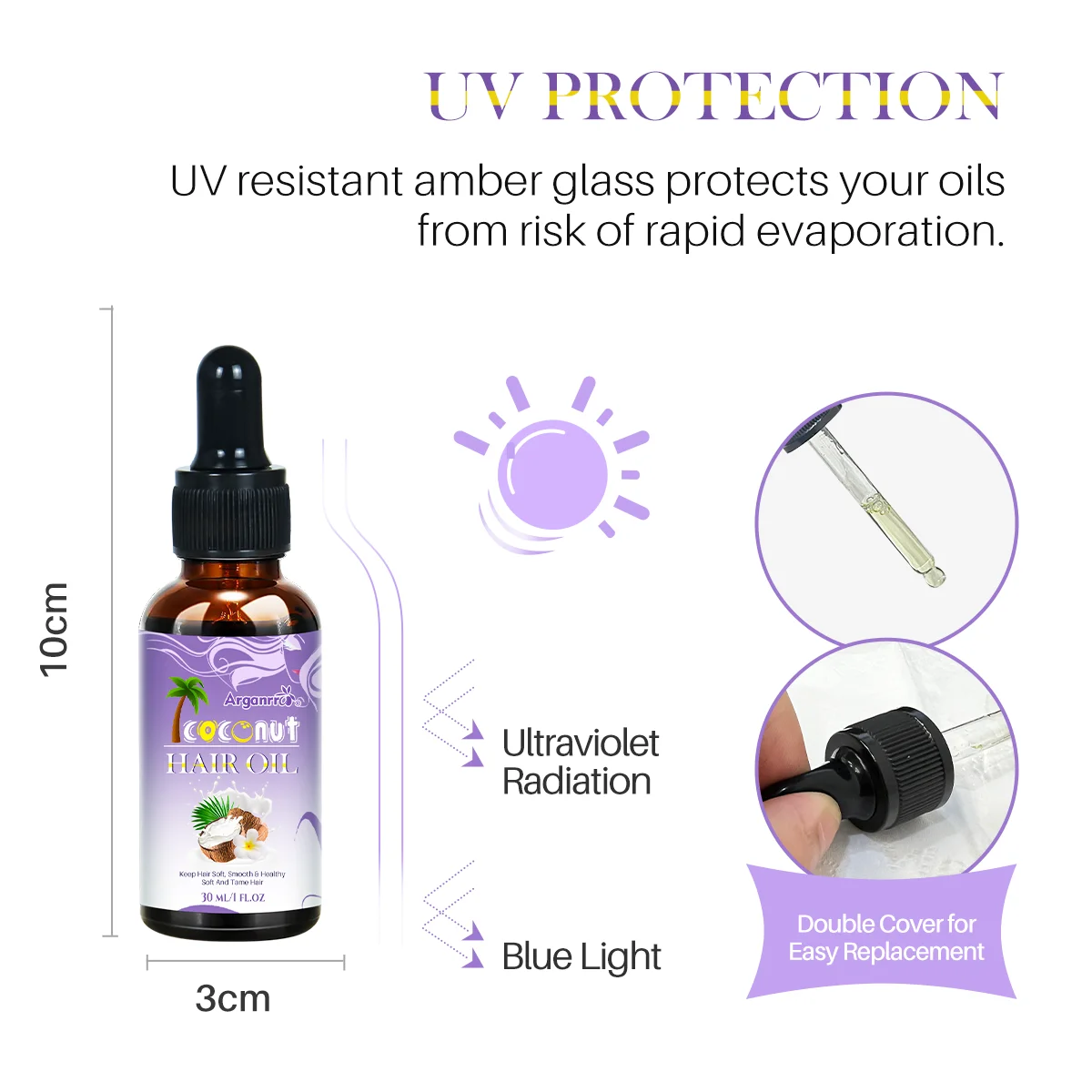 New Arrival Pure Organic Coconut Oil Set For Hair Serum Oil Repair Damaged