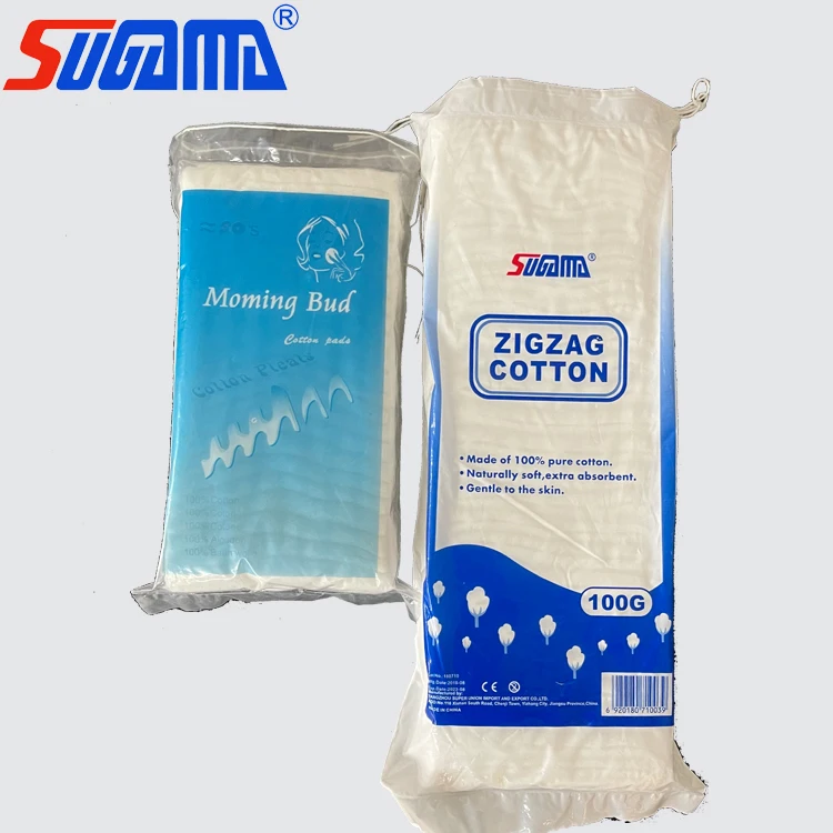 100% Cotton wool hydrophilic zig zag50g 100g 250g 500g