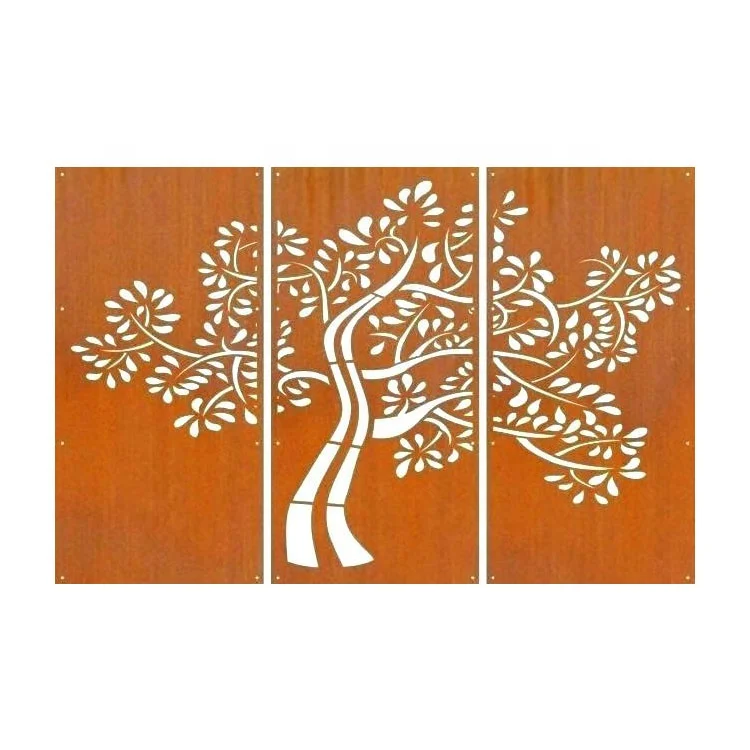 Custom Garden Decorative Laser Cut Metal Decoration Corten Steel