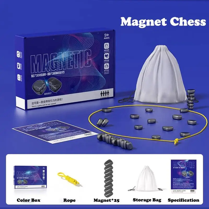 Magnetic effect chess Board Game Children toy thinking logic training magnetic chess for Family interactive board game