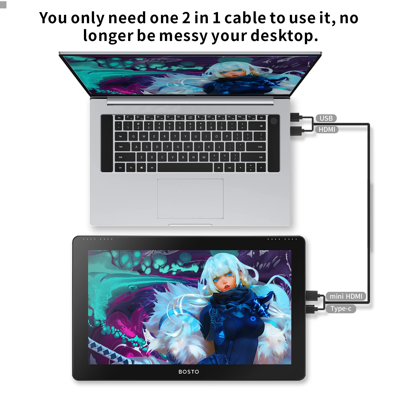 BOSTO 16inch graphic drawing tablet for computer for kids pen Display Screen Monitor low Price 8192 level pressure