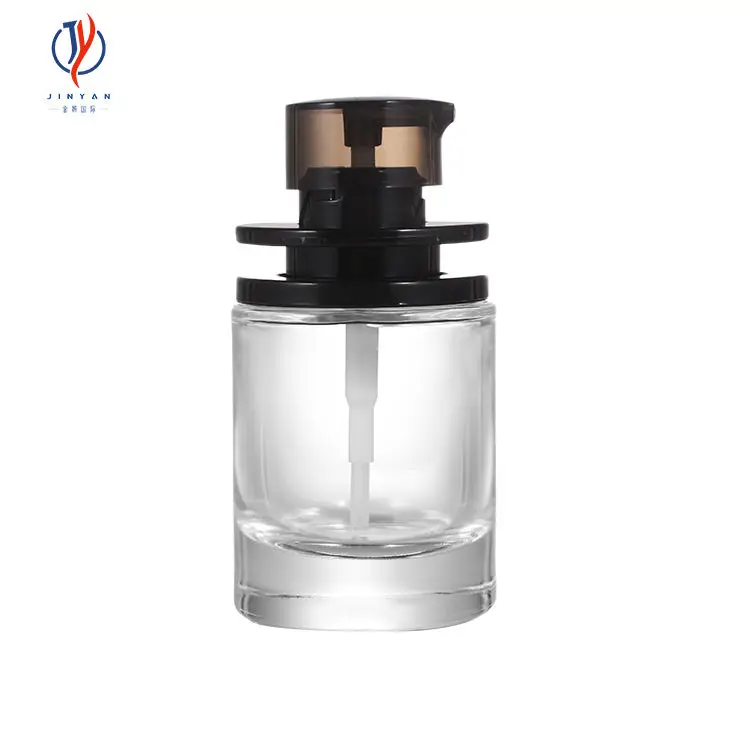 40ml Clear Essence Lotion Self-Priming Pump Spray Glass Bottle Cream Emulsion for Cosmetic Use Empty Bottles Press Treatment