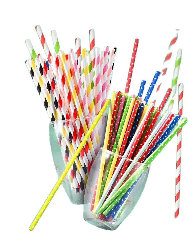 OKAY Wedding Decoration Biodegradable Assorted Pink And Gold Striped Multi Colored Paper Straws Making Machine