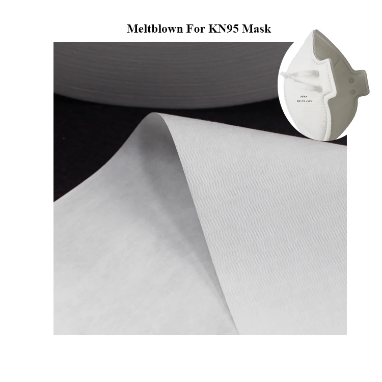 Hot Sale Filter Bfe99 H2o Kf94 Pfe 100 Polypropylene Pp Spunbonded Melt Blown Rolls 25gsm Mash Fabric Meltblown Nonwoven Fabric