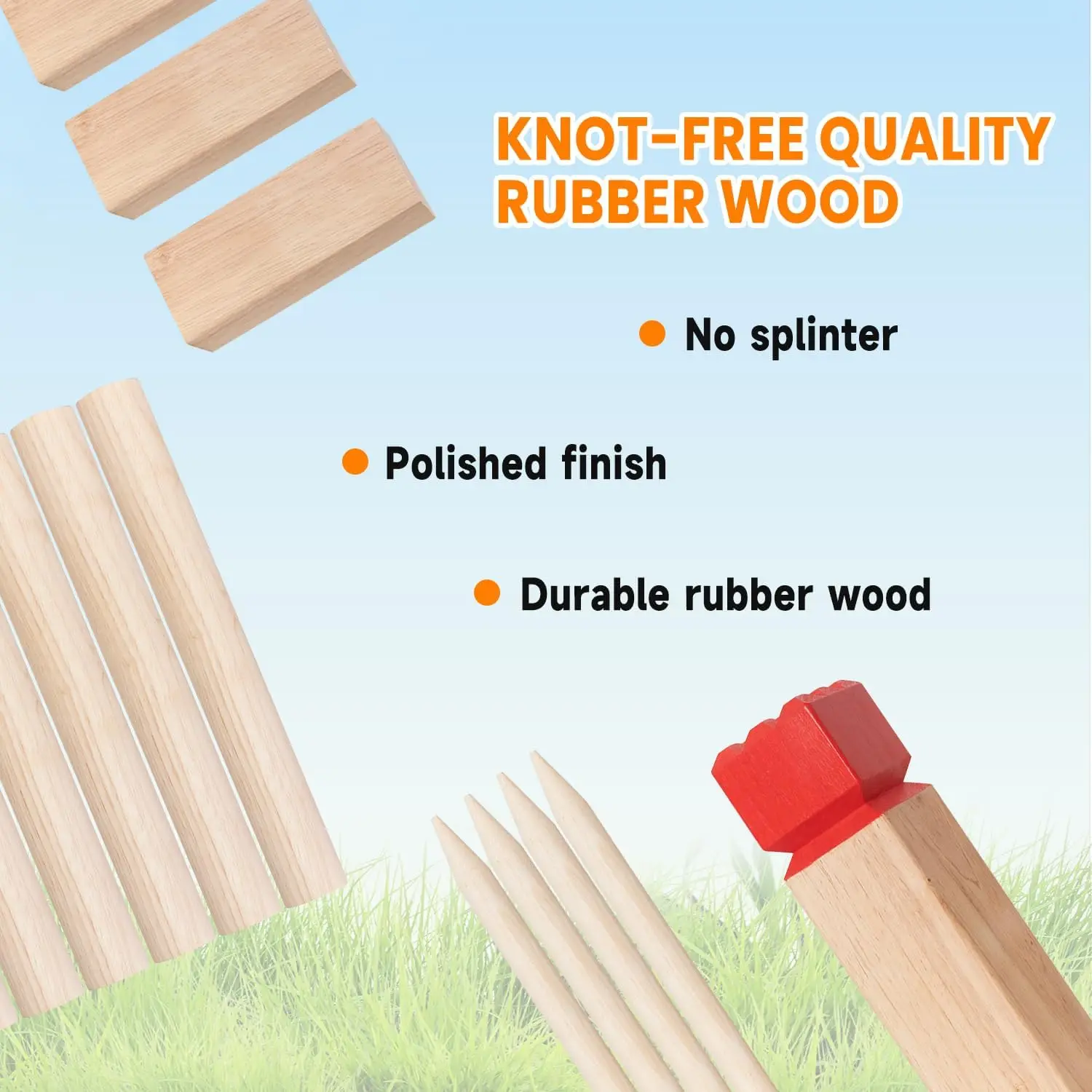 High Quality Manufacturers Direct High Quality Rubber Wood Kubu Games Set Outdoor Grass Yards for Family Fun