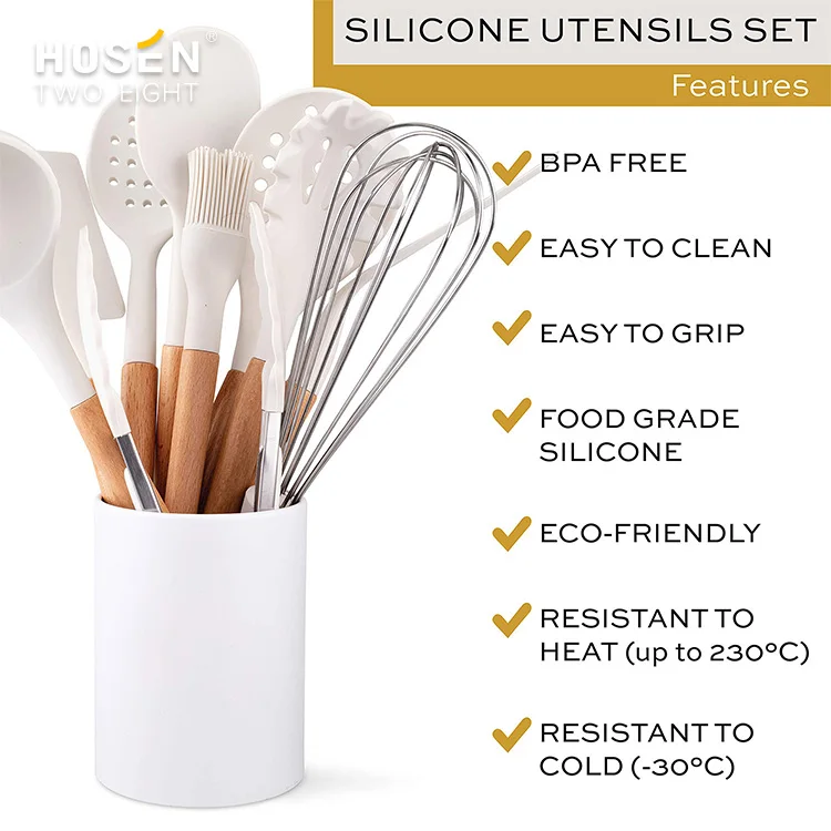 High Quality Silicone Cooking Sets Widely Use Kitchden Spatula Spoon Accessories Hot Sell Cooking Tools Kitchenware Sets