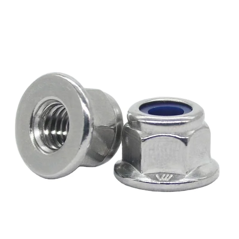 DIN6926 фланец Nylock вставленная Шестигранная гайка Ss304 A2 A4 316 нержавеющая сталь нейлоновая фиксирующая