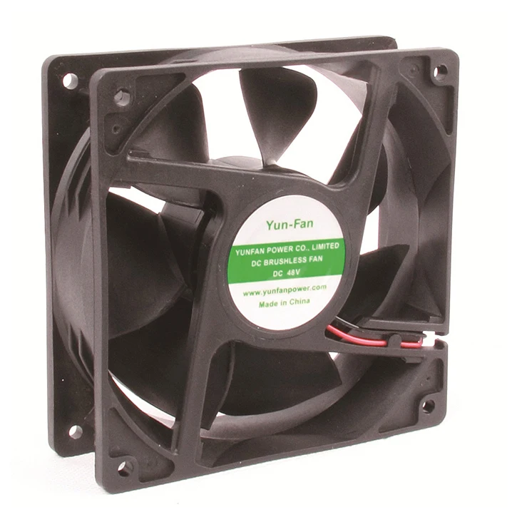 Yunfan 12V /24V/48V dc axial flow fan 120*120*38mm computer fan 120mm