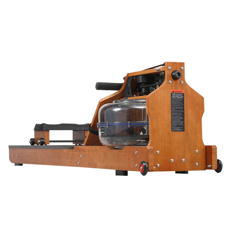 Hot sale commercial foldable wooden water rower machine with resistance