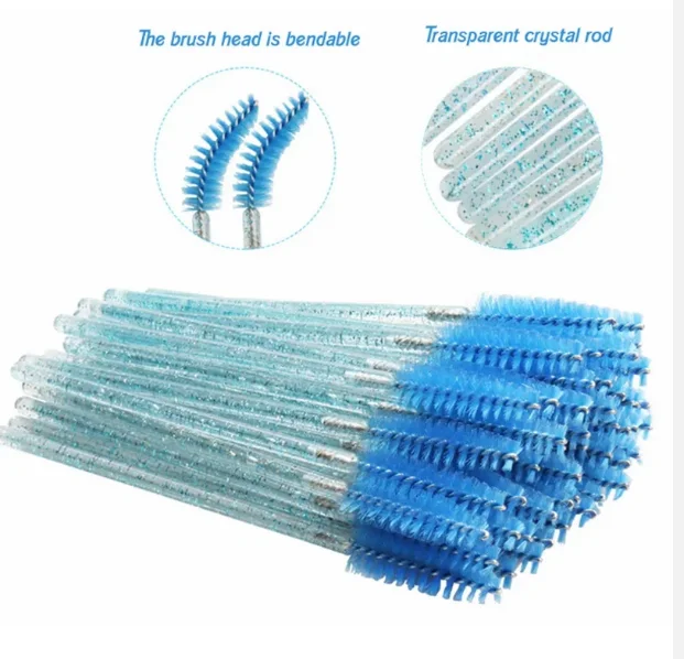 Hot Sale Makeup Brushes Metal Handle Mascara Applicator Spoolies Brush Eyelash Brush