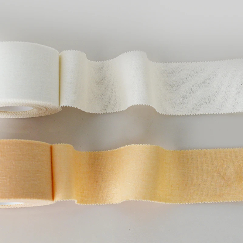Multi-size OEM Hot Melt/Zinc Oxide Cotton /Rayon Fabric White Serrated Edge Hand Tear Customizable Sports Tape