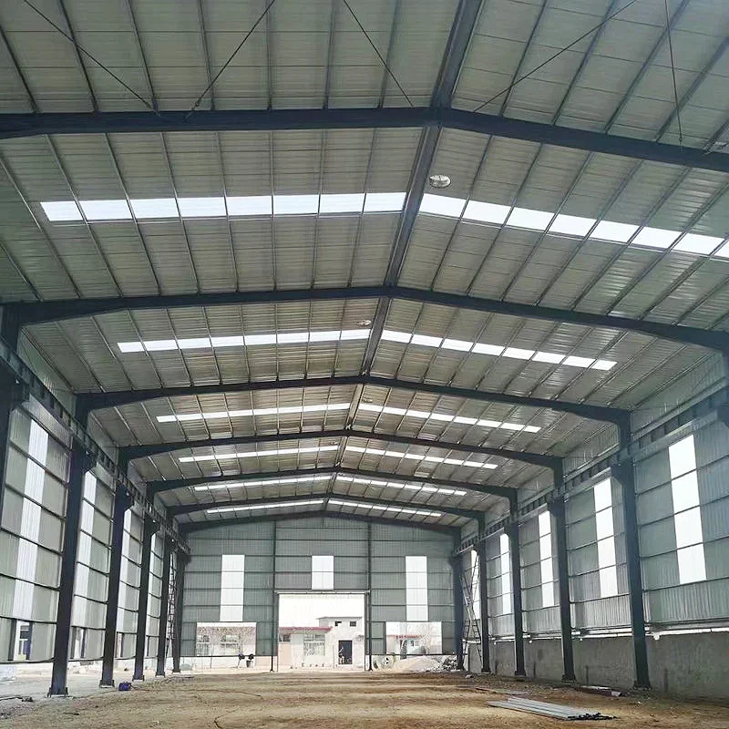 Open Ends Large Frame Low Cost Metal Prefabricated Steel Structure Shed for Warehouse Commercial Car Repeair