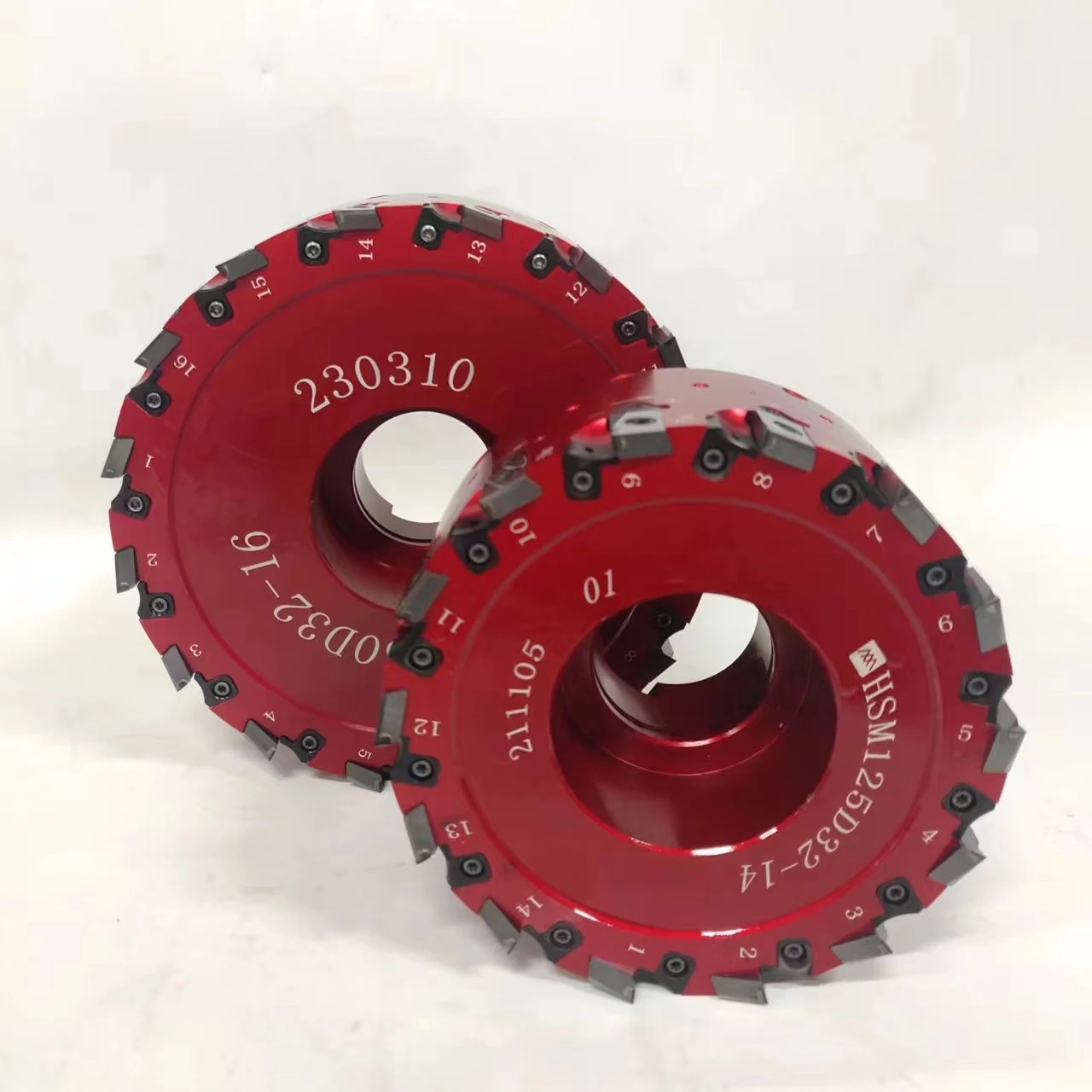 Made in China Factory Directly supplies PCD Insert Multi-edge Face Milling Cutter Red Face Mill