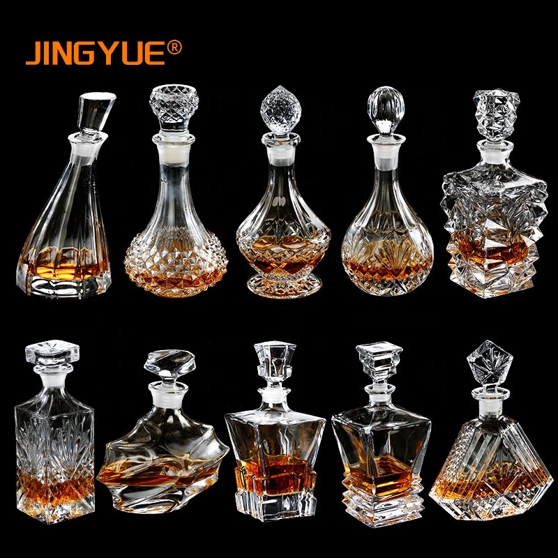 Custom Logo Wholesale Scotch Whiskey Decanter Bottle 25oz In Stock Crystal Glass Liquor Wine Cocktail Whisky Decanter