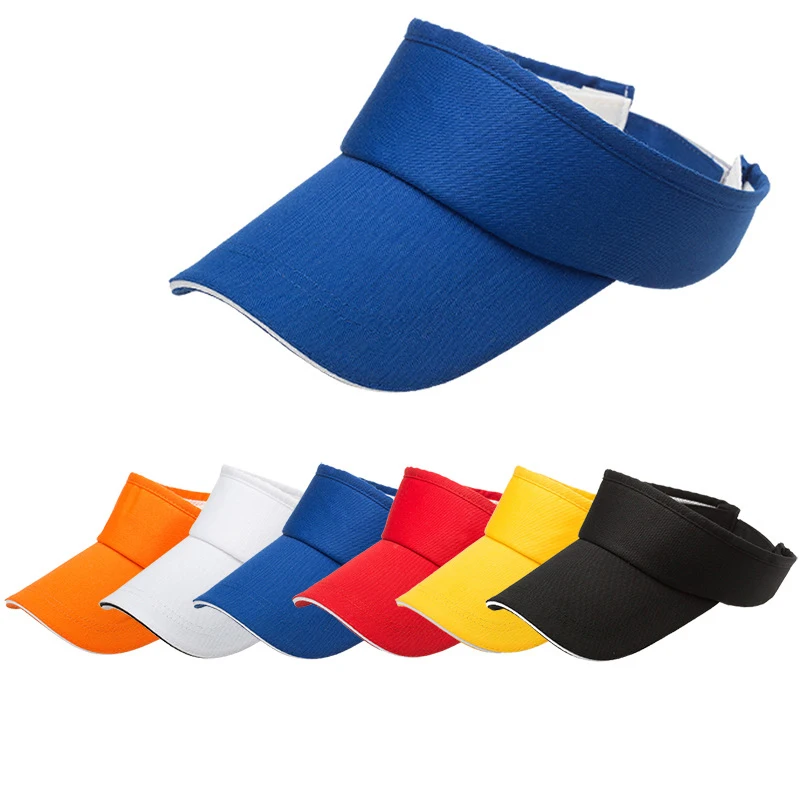 Рекламные пользовательские однотонные хлопковые солнцезащитные козырьки