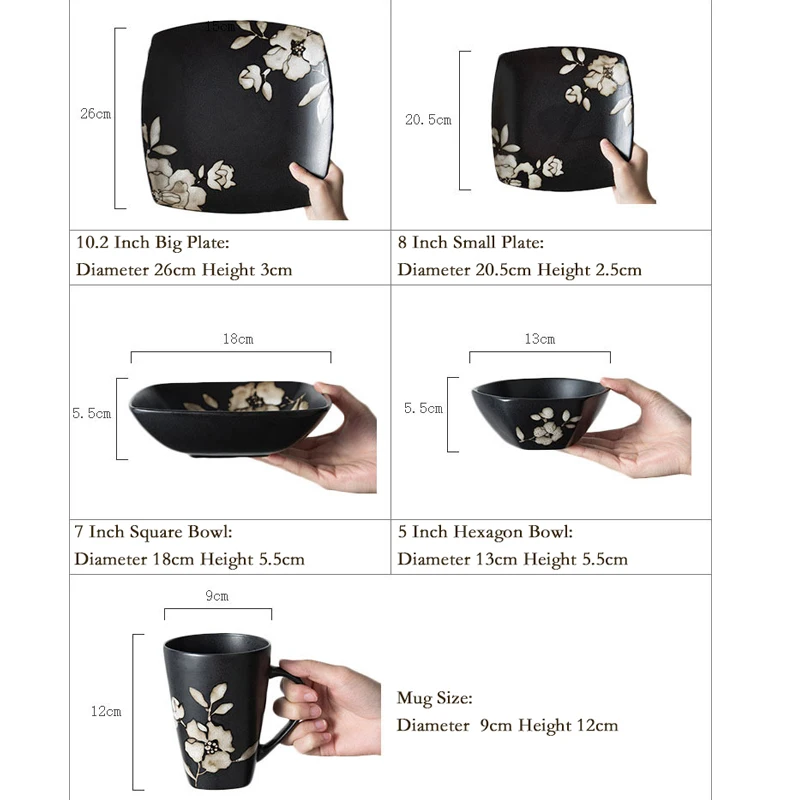 Porcelain or Stoneware Dinnerware Sets Home Ware Blue Ceramic Dinner Set