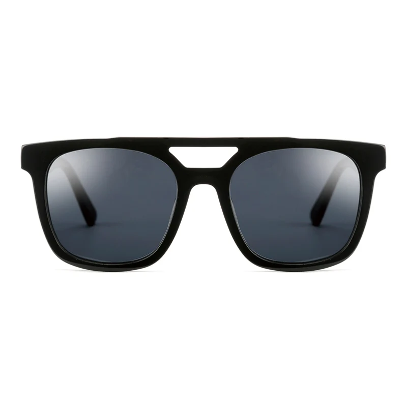 classic design famous brand manufacturer man double bridge UV400 polarized lens handmade acetate sunglasses