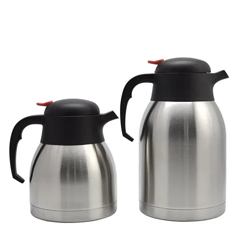 1.0l, 1.5l, 2.0l Stainless steel thermal coffee carafe vacuum jug Insulation thermos tea coffee pot press button