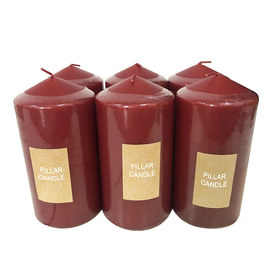 wholesale unscented big size candle 7 days decorative tall pillar candle