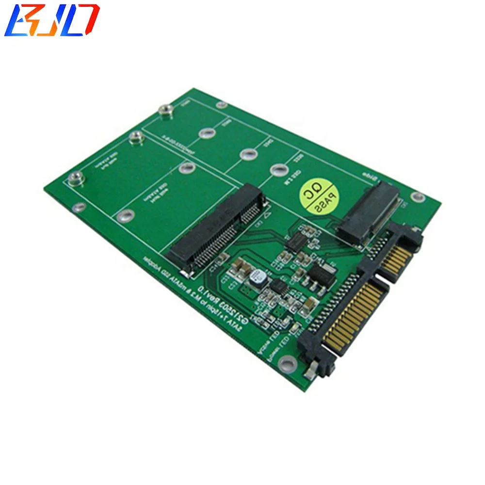 SATA3 7 + 15pin для M.2 (NGFF) и mSATA SSD конвертер адаптер карта