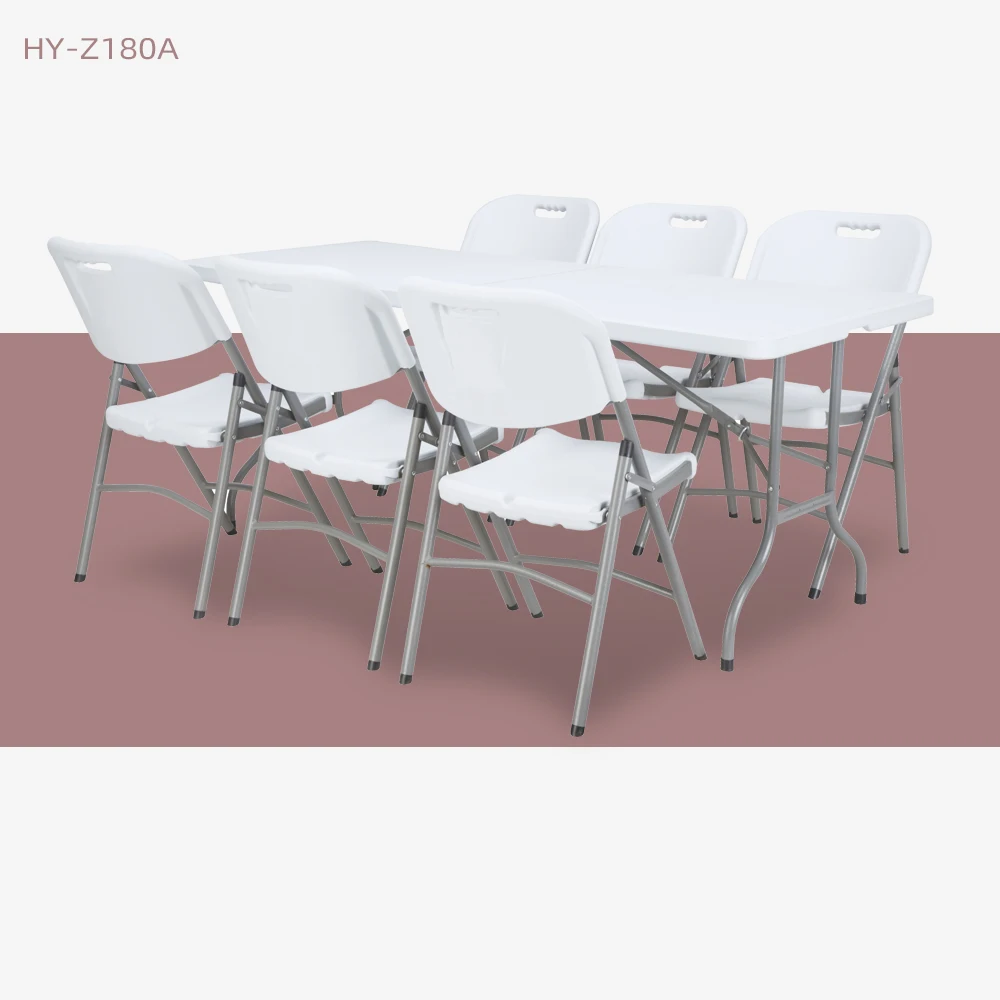 6ft 8FT Blew Molding Outdoor party tables 6 foot square folding table events