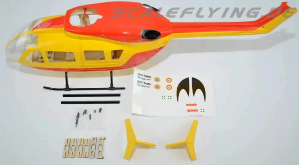 450 Size EC145 Helicopter Scale Fuselage Glassfiber Shell RC Copter Body Model Cover