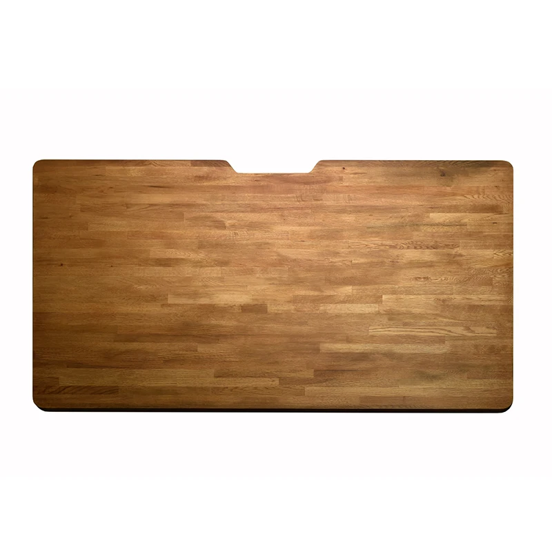 Oiled high top table solid Wooden Table Top for office lift top table