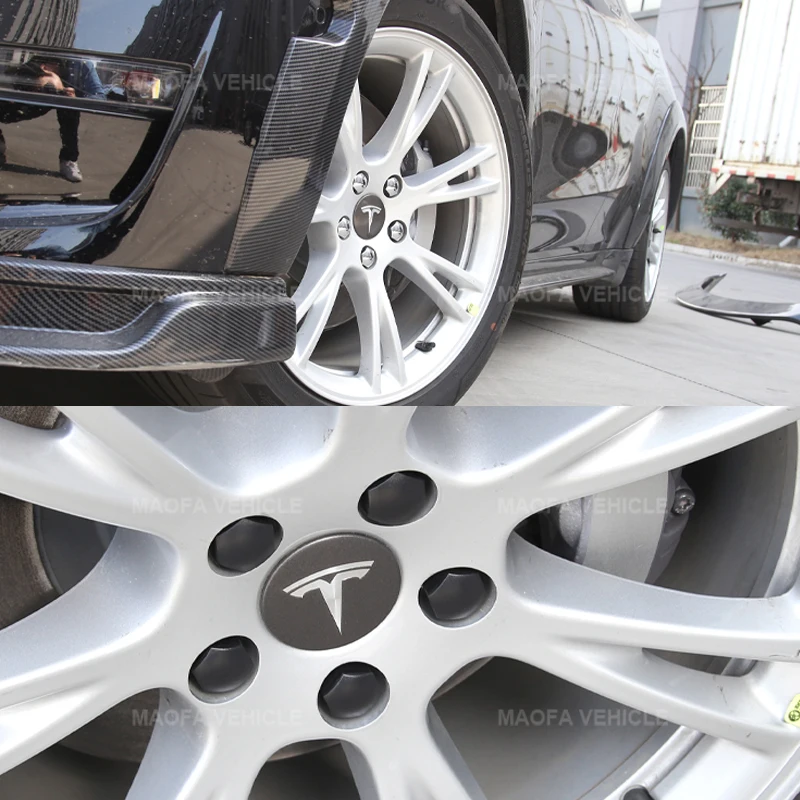 Car Accessories Wheel Lug Nut Cover Center Logo Emblem Modification Hub Cover For Tesla Model y 2021
