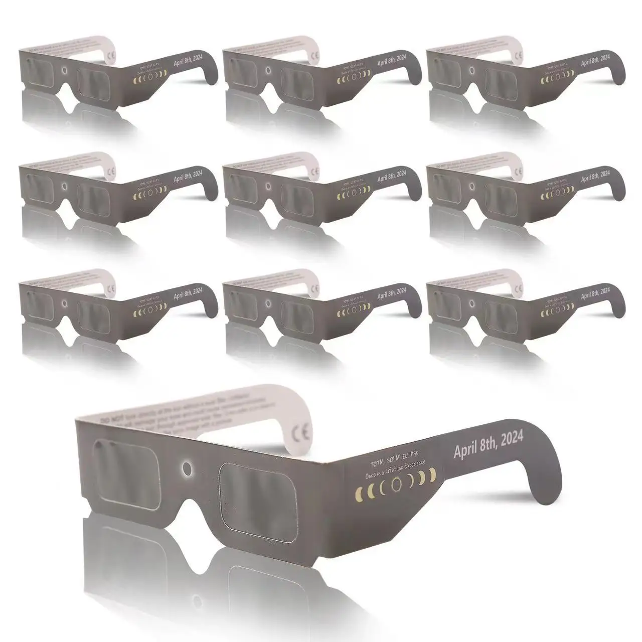 ISO CE Solar Total Solar Eclipse Glasses Solar Eclipse Viewing Mirror 3D Paper Eclipse Glasses